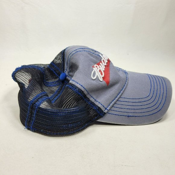 Budwieser Snapback Hat Trucker Cap Gray Black Mesh Back Logo 2014 - Picture 6 of 9